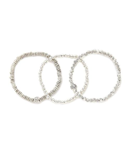 green label relaxing(グリーンレーベルリラクシング)の「GC メタルビーズ3レン/ブレスレット tvl1060(ブレスレット・レディース・シルバー/その他1・フリー)」の5枚目の写真