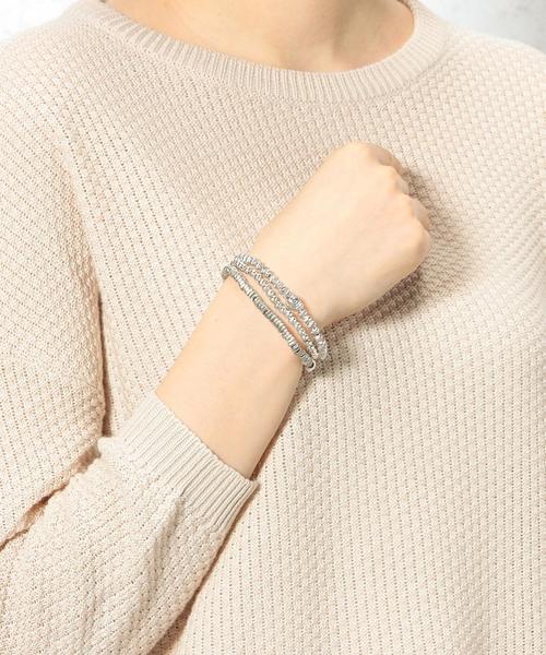 green label relaxing(グリーンレーベルリラクシング)の「GC メタルビーズ3レン/ブレスレット tvl1060(ブレスレット・レディース・シルバー/その他1・フリー)」の4枚目の写真