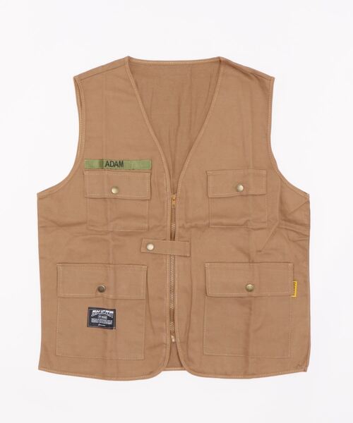 Monocoro toppi(モノコロトッピ)の「メンズライク ワイド フィッシングベスト(ベスト・レディース・ネイビー/ベージュ・L/2L/3L/M)」の6枚目の写真