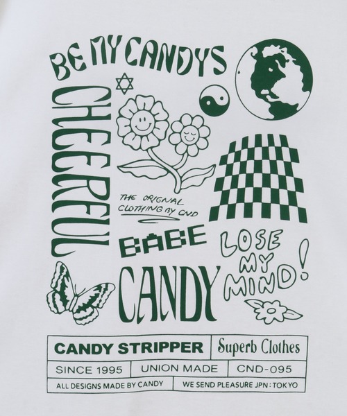 Candy Stripper(キャンディストリッパー)の「CHEERFUL CANDY L/S Tシャツ(Tシャツ/カットソー・レディース・オフホワイト/パープル/ブラック・2)」の11枚目の写真