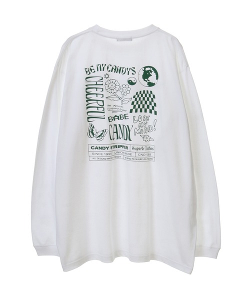 Candy Stripper(キャンディストリッパー)の「CHEERFUL CANDY L/S Tシャツ(Tシャツ/カットソー・レディース・オフホワイト/パープル/ブラック・2)」の12枚目の写真