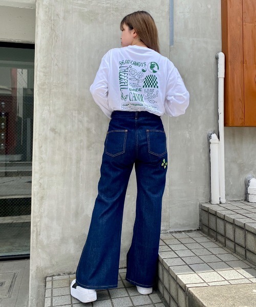 Candy Stripper(キャンディストリッパー)の「CHEERFUL CANDY L/S Tシャツ(Tシャツ/カットソー・レディース・オフホワイト/パープル/ブラック・2)」の19枚目の写真