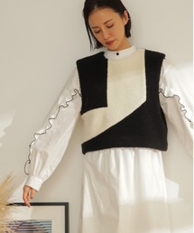 mici | (mici)【先行予約 8月上旬-8月中旬入荷予定】バイカラーボアプルオーバー(その他トップス)