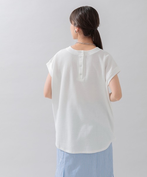 Paradise Picnic（パラダイスピクニック）の「前後2WAYワッフルプルオーバー（Tシャツ/カットソー・レディース・ブラック/チャコールグレー/ホワイト/グリーン・FREE）」の9枚目の写真