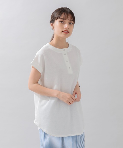 Paradise Picnic（パラダイスピクニック）の「前後2WAYワッフルプルオーバー（Tシャツ/カットソー・レディース・ブラック/チャコールグレー/ホワイト/グリーン・FREE）」の13枚目の写真