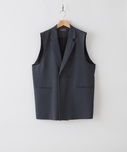 CLEL】TR Loose Double Gilet Vest / TR ルーズダブルジレベスト