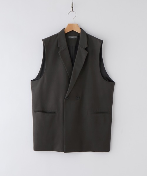 CLEL】TR Loose Double Gilet Vest / TR ルーズダブルジレベスト