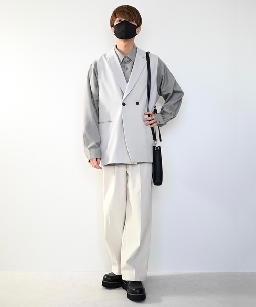 CLEL（クレイル）の「【CLEL】TR Loose Double Gilet Vest / TR ルーズダブルジレベスト【セットアップ対応】（ベスト・メンズ・ブルー系その他/ライトグレー/ブラック/チャコールグレー・S/M/L）」の21枚目の写真