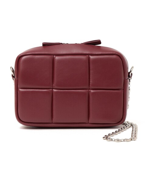 ADD CULUMN（アドカラム）の「ADD CULUMN:PUFF CROSS BODY CHAIN◆（ショルダーバッグ・レディース・ブラック/ライトホワイト/ワイン・ONE SIZE）」の6枚目の写真