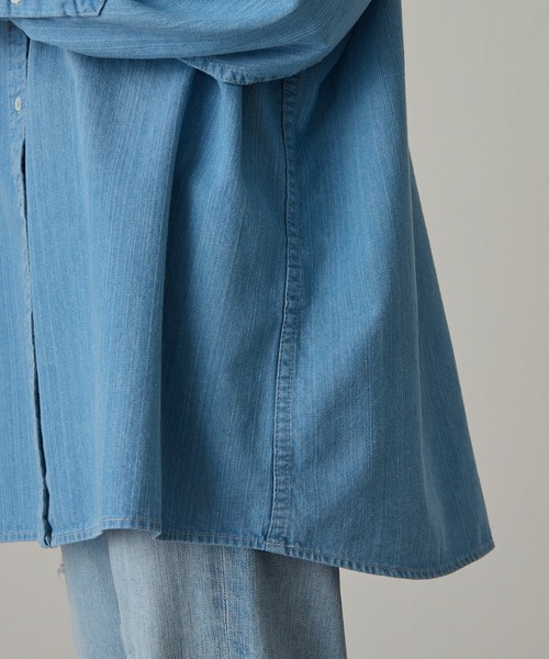 ラウンジドレス　デニムシャツ Loungedress ブラウス シャツ オーバーデニムシャツ レディース