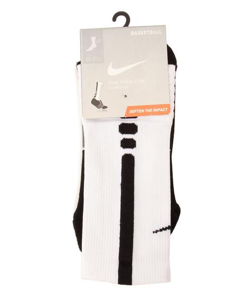 NIKE（ナイキ）の「NIKE（ナイキ） ハイパーエリートバスケットクルーソックス 1（ソックス/靴下・メンズ・ホワイト/ブラック・LARGE/MEDIUM）」の2枚目の写真