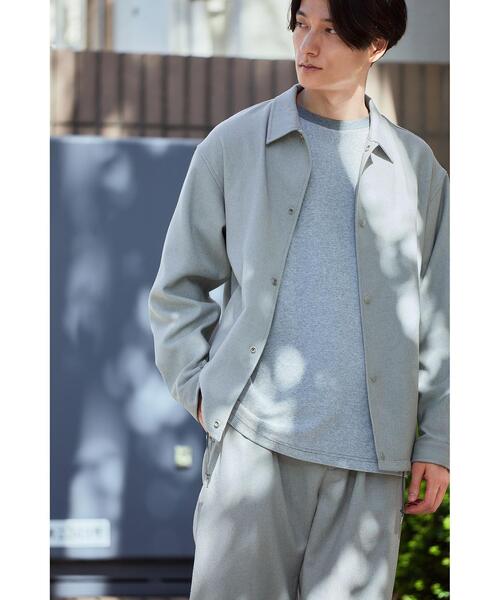 green label relaxing（グリーンレーベルリラクシング）の「テック フラノ コーチジャケット -ストレッチ・マシンウオッシャブル・防シワ-（その他アウター・メンズ・グレー/ターコイズブルー/ダークグレー・S/M/L/XL）」の6枚目の写真