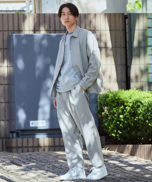 green label relaxing（グリーンレーベルリラクシング）の「テック フラノ コーチジャケット -ストレッチ・マシンウオッシャブル・防シワ-（その他アウター・メンズ・グレー/ターコイズブルー/ダークグレー・S/M/L/XL）」の9枚目の写真