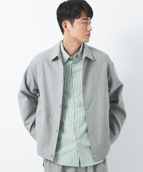 green label relaxing（グリーンレーベルリラクシング）の「テック フラノ コーチジャケット -ストレッチ・マシンウオッシャブル・防シワ-（その他アウター・メンズ・グレー/ターコイズブルー/ダークグレー・S/M/L/XL）」の14枚目の写真
