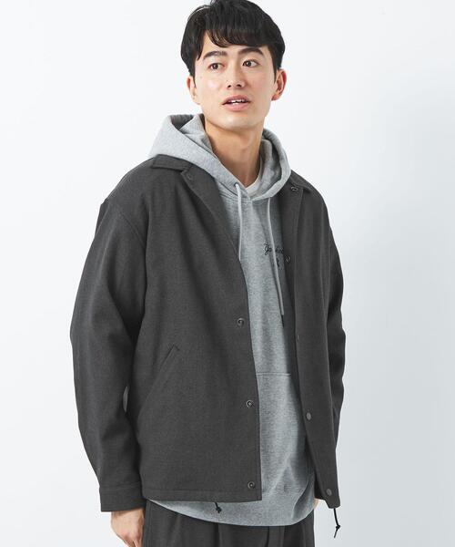 green label relaxing（グリーンレーベルリラクシング）の「テック フラノ コーチジャケット -ストレッチ・マシンウオッシャブル・防シワ-（その他アウター・メンズ・グレー/ターコイズブルー/ダークグレー・S/M/L/XL）」の7枚目の写真