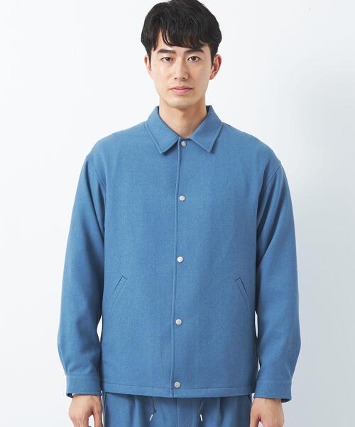 green label relaxing（グリーンレーベルリラクシング）の「テック フラノ コーチジャケット -ストレッチ・マシンウオッシャブル・防シワ-（その他アウター・メンズ・グレー/ターコイズブルー/ダークグレー・S/M/L/XL）」の16枚目の写真
