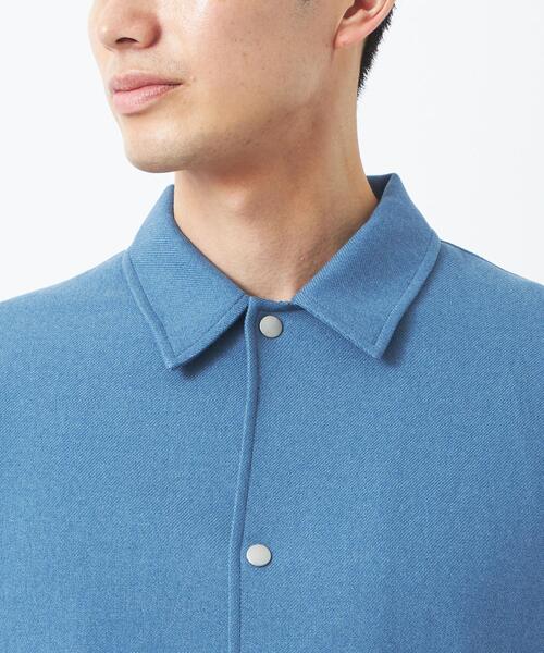 green label relaxing（グリーンレーベルリラクシング）の「テック フラノ コーチジャケット -ストレッチ・マシンウオッシャブル・防シワ-（その他アウター・メンズ・グレー/ターコイズブルー/ダークグレー・S/M/L/XL）」の10枚目の写真