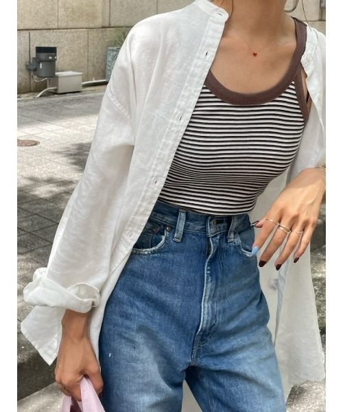 ulu（ウル）の「Linen big silhouette long sleeve shirt（シャツ/ブラウス・レディース・ホワイト・FREE）」の2枚目の写真