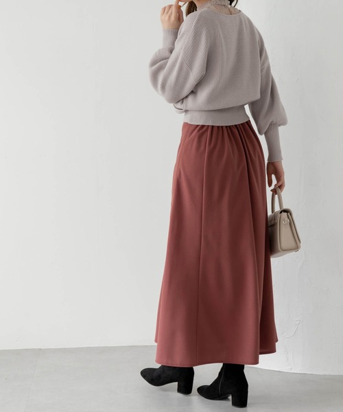 fifth（フィフス）の「Aラインフレアロングスカート（スカート・レディース・ブラック/ピンク/マスタード/キャメル・M）」の22枚目の写真