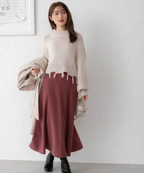 fifth（フィフス）の「Aラインフレアロングスカート（スカート・レディース・ブラック/ピンク/マスタード/キャメル・M）」の14枚目の写真