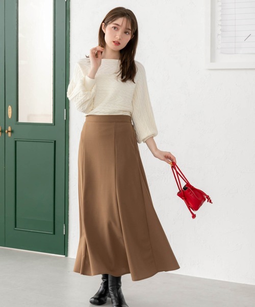 fifth（フィフス）の「Aラインフレアロングスカート（スカート・レディース・ブラック/ピンク/マスタード/キャメル・M）」の5枚目の写真