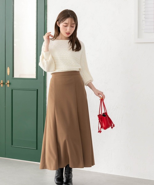 fifth（フィフス）の「Aラインフレアロングスカート（スカート・レディース・ブラック/ピンク/マスタード/キャメル・M）」の7枚目の写真