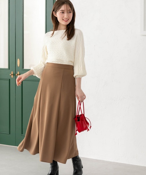fifth（フィフス）の「Aラインフレアロングスカート（スカート・レディース・ブラック/ピンク/マスタード/キャメル・M）」の8枚目の写真