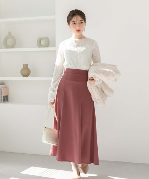 fifth（フィフス）の「Aラインフレアロングスカート（スカート・レディース・ブラック/ピンク/マスタード/キャメル・M）」の9枚目の写真