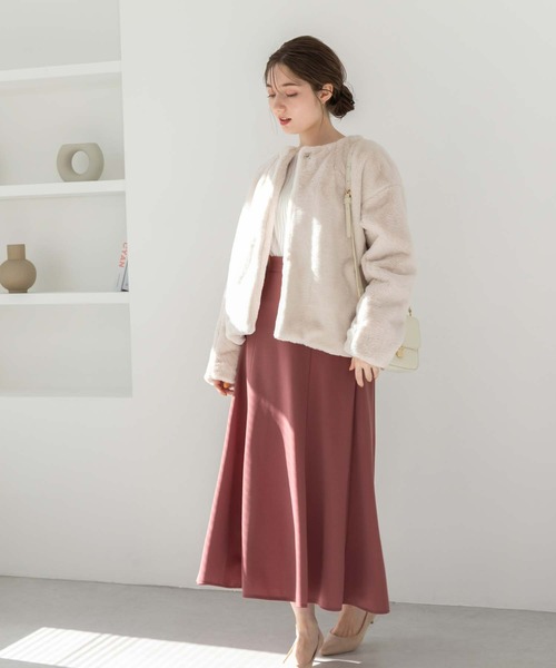 fifth（フィフス）の「Aラインフレアロングスカート（スカート・レディース・ブラック/ピンク/マスタード/キャメル・M）」の12枚目の写真