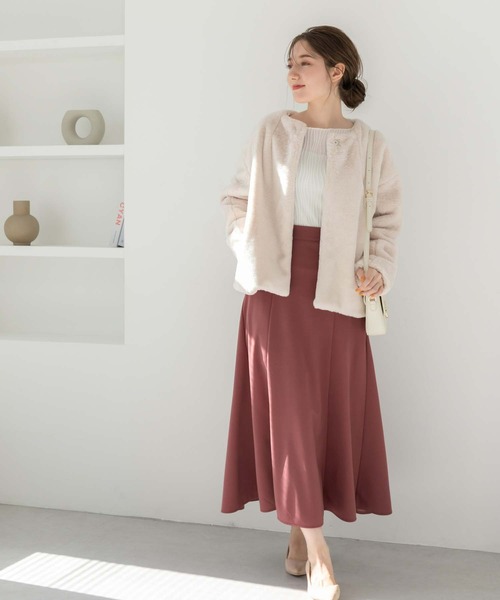 fifth（フィフス）の「Aラインフレアロングスカート（スカート・レディース・ブラック/ピンク/マスタード/キャメル・M）」の13枚目の写真