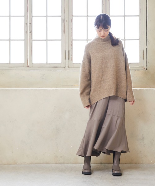 menue(メヌエ)の「トラックソールサイドゴアモカブーツ(ブーツ・レディース・ブラック/アイボリー/グレイッシュベージュ・S/M/L)」の16枚目の写真