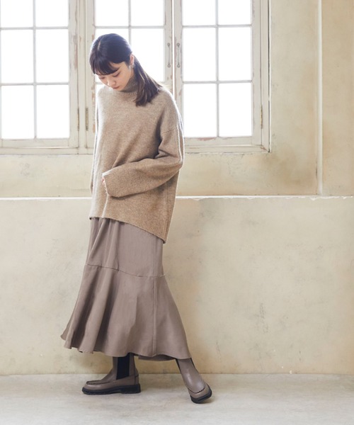 menue(メヌエ)の「トラックソールサイドゴアモカブーツ(ブーツ・レディース・ブラック/アイボリー/グレイッシュベージュ・S/M/L)」の17枚目の写真