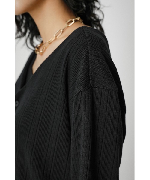 AZUL by moussy（アズールバイマウジー）の「ENSEMBLE CUT RIB CARDIGAN/アンサンブルカットリブカーディガン（カーディガン/ボレロ・レディース・ブラック/オレンジ/グリーン・SMALL/MEDIUM）」の18枚目の写真
