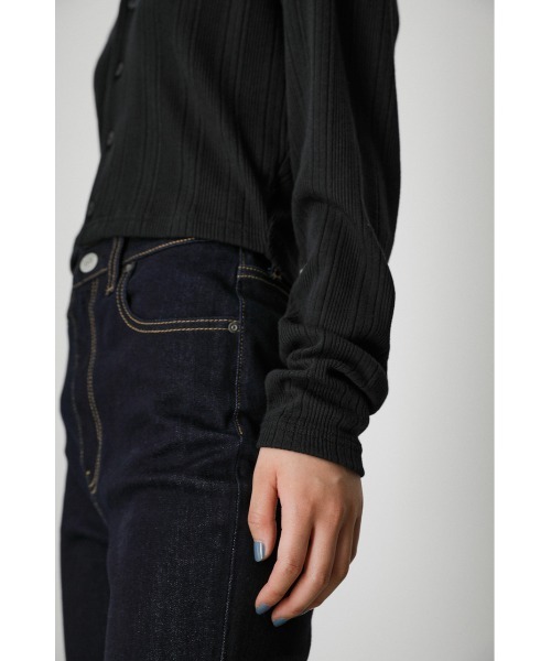 AZUL by moussy（アズールバイマウジー）の「ENSEMBLE CUT RIB CARDIGAN/アンサンブルカットリブカーディガン（カーディガン/ボレロ・レディース・ブラック/オレンジ/グリーン・SMALL/MEDIUM）」の19枚目の写真