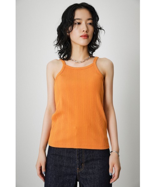 AZUL by moussy（アズールバイマウジー）の「ENSEMBLE CUT RIB CARDIGAN/アンサンブルカットリブカーディガン（カーディガン/ボレロ・レディース・ブラック/オレンジ/グリーン・SMALL/MEDIUM）」の10枚目の写真