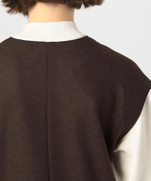 TOMORROWLAND （トゥモローランド）の「ミックスミルドジャージー カフタンワンピース（ワンピース・レディース・ミント/ダークブラウン/ライトベージュ・36）」の9枚目の写真