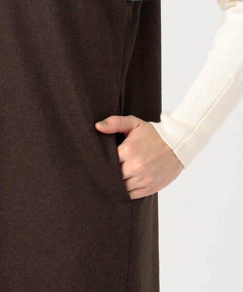 TOMORROWLAND （トゥモローランド）の「ミックスミルドジャージー カフタンワンピース（ワンピース・レディース・ミント/ダークブラウン/ライトベージュ・36）」の11枚目の写真