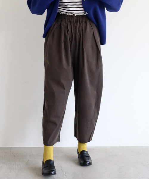 aimer le mieux（エメルミュー）の「aimer 綿テンセル ゆったりパンツ（その他パンツ・レディース・チャコールグレー/カーキ/アイボリー・FREE）」の3枚目の写真