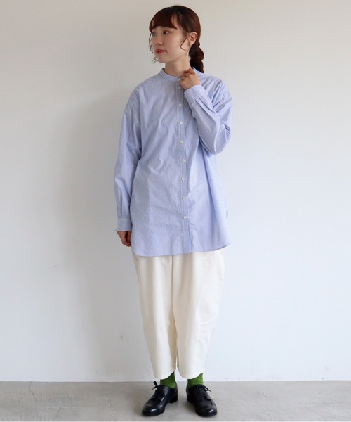 aimer le mieux（エメルミュー）の「aimer 綿テンセル ゆったりパンツ（その他パンツ・レディース・チャコールグレー/カーキ/アイボリー・FREE）」の4枚目の写真