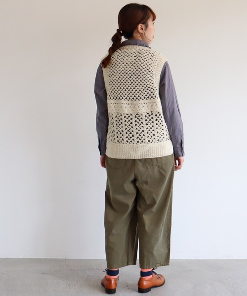 aimer le mieux（エメルミュー）の「aimer 綿テンセル ゆったりパンツ（その他パンツ・レディース・チャコールグレー/カーキ/アイボリー・FREE）」の15枚目の写真