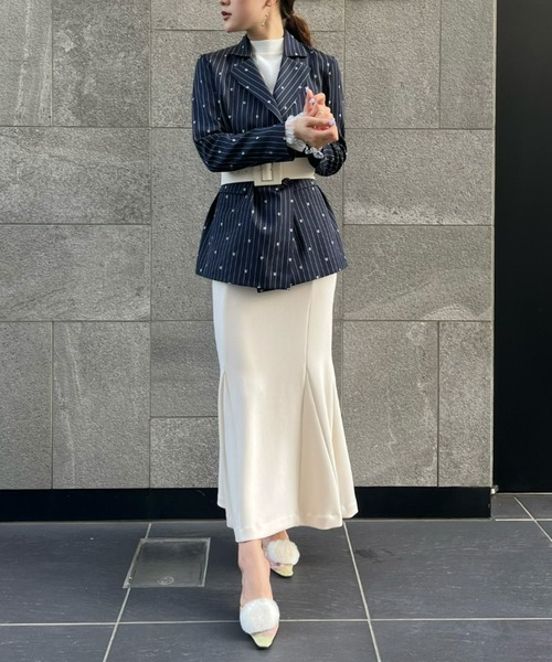 EIMY ISTOIRE（エイミーイストワール）の「ベーシックマーメイドスカート（スカート・レディース・ブラック/ベージュ/アイボリー・FREE）」の7枚目の写真