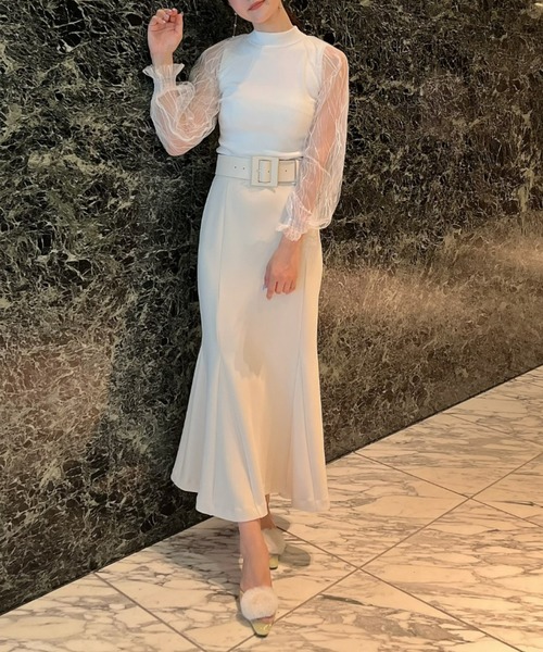 EIMY ISTOIRE（エイミーイストワール）の「ベーシックマーメイドスカート（スカート・レディース・ブラック/ベージュ/アイボリー・FREE）」の8枚目の写真