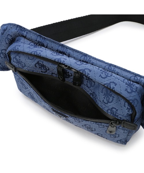 Guess(ゲス)の「VEZZOLA NYLON Squared Bum Bag(ボディバッグ/ウエストポーチ・メンズ・ブラック/オフホワイト/ダークブルー・ONE SIZE)」の12枚目の写真