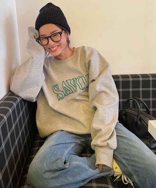 CANAL JEAN(キャナルジーン)の「El mar(エルマール) "SAVOR"刺繍クルーネックトレーナー(スウェット・レディース・ブラック/グレー/アイボリー・ONE SIZE)」の22枚目の写真