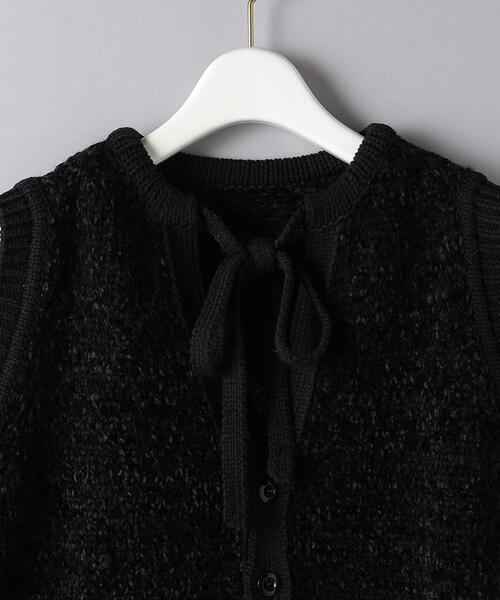 「UNITED ARROWS」 ニットベスト FREE ブラック レディース UNITED ARROWS（ユナイテッドアローズ）の「FUR/CMB ニット