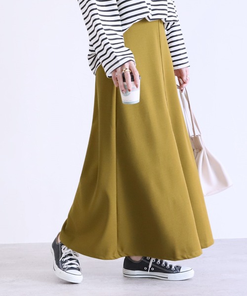 reca(レカ)の「ナロースカート(スカート・レディース・ライトブラウン/ブラック/オリーブ・FREE)」の2枚目の写真