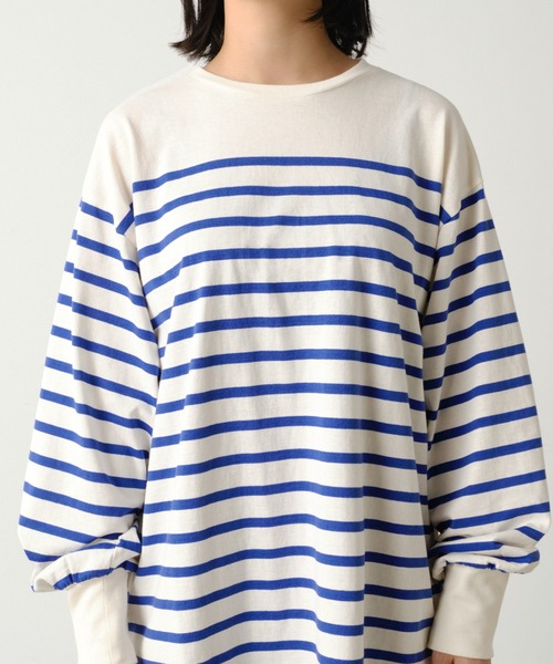 forksy.（フォルクシー）の「【forksy.】パネルボーダーボリューム袖ビックサイズプルオーバー（Tシャツ/カットソー・レディース・ホワイト×レッド/ホワイト×ブルー/ホワイト×ブラック/ホワイト×ピンク/ブラック×ホワイト・FREE）」の22枚目の写真