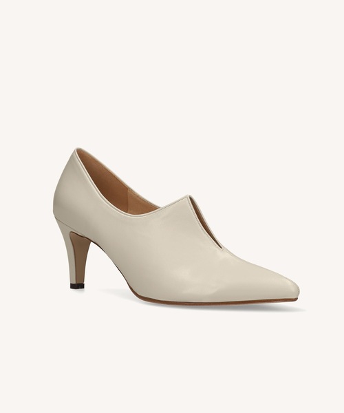 MAMIAN（マミアン）の「フロントスリット ブーティー (7.0cmヒール)（ブーツ・レディース・ブラック/ブラウン/アイボリー/レンガ/モカ・22.5cm/23.5cm/24.5cm/23.0cm/24.0cm/22.0cm）」の10枚目の写真