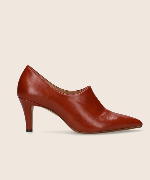 MAMIAN（マミアン）の「フロントスリット ブーティー (7.0cmヒール)（ブーツ・レディース・ブラック/ブラウン/アイボリー/レンガ/モカ・22.5cm/23.5cm/24.5cm/23.0cm/24.0cm/22.0cm）」の21枚目の写真