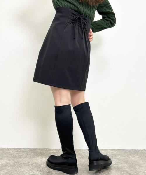 INGNI（イング）の「BACKレースUPミニスカート(セットアップ対応)（スカート・レディース・ブラック/ベージュ/ブラウン系その他2/ホワイト系5・FREE）」の10枚目の写真